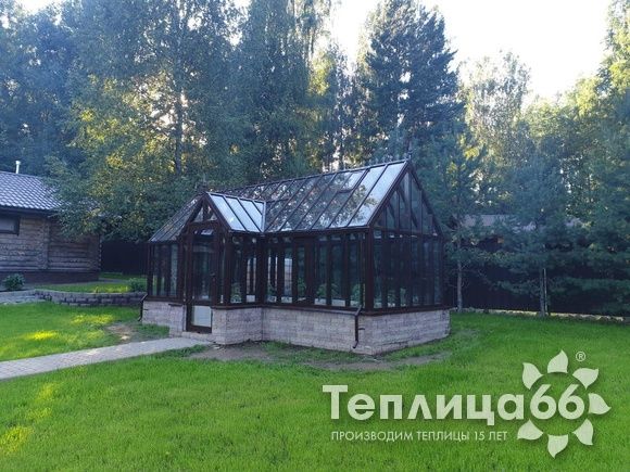 Теплица Salisbury (Солсбери) с тамбуром под стекло (14 м²)